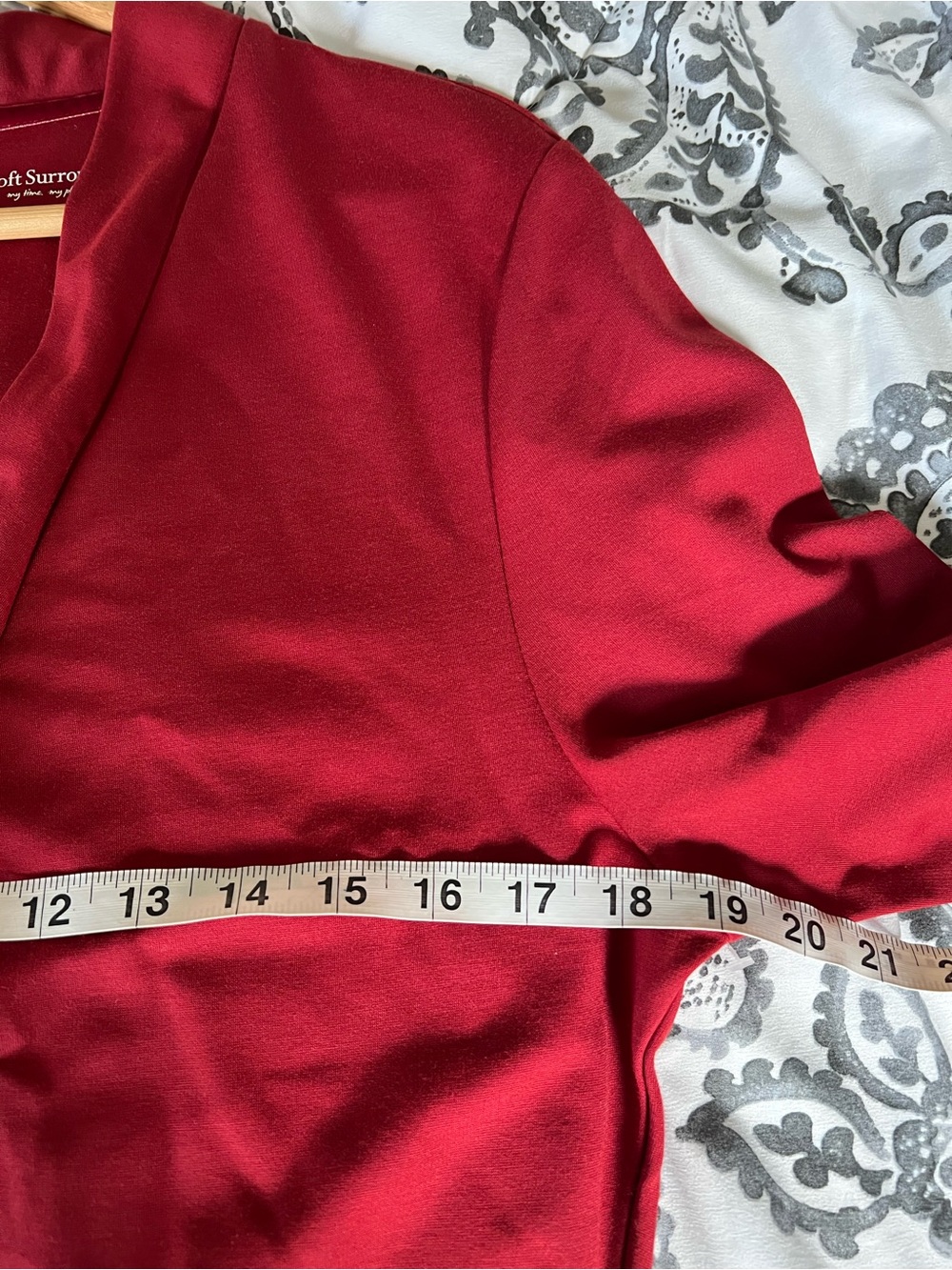 Soft Surroundings Lagia Red Dahlia Ponte Knit Minimalist Long Maxi Dress Size XL - Picture 9 of 10